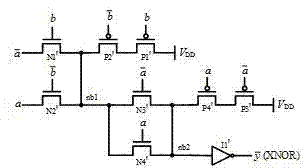 XNOR-XOR double-rail pre-charge logic unit