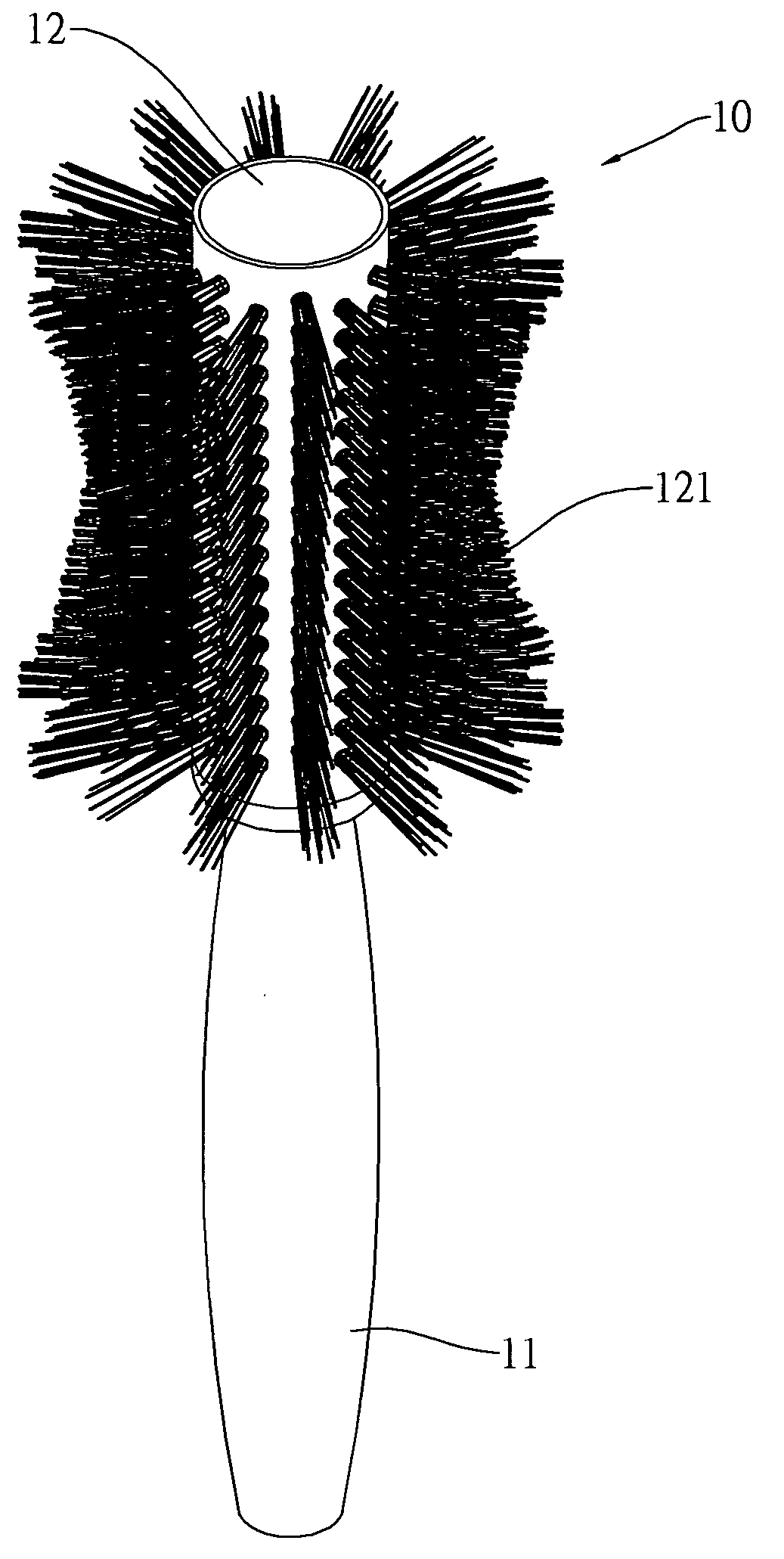 Comb with smooth comb hair portion
