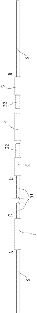 Lapping repair method of main cable wire of suspension bridge and lapping component of method