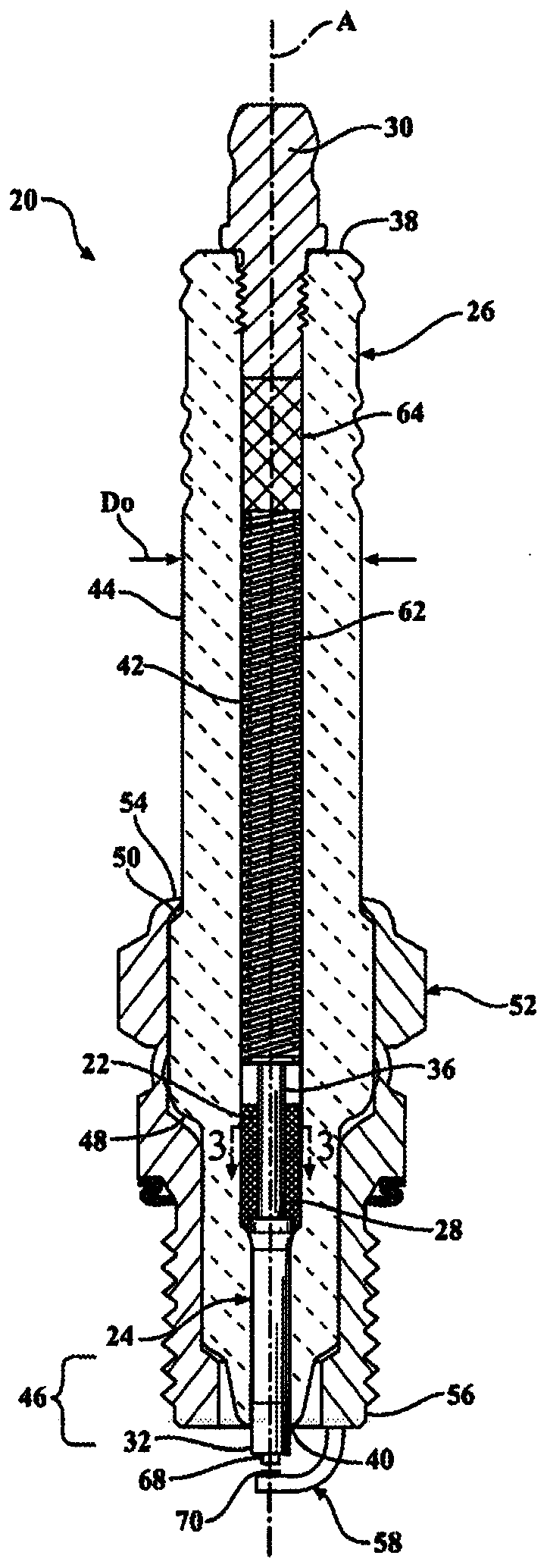 Spark plug with improved seal