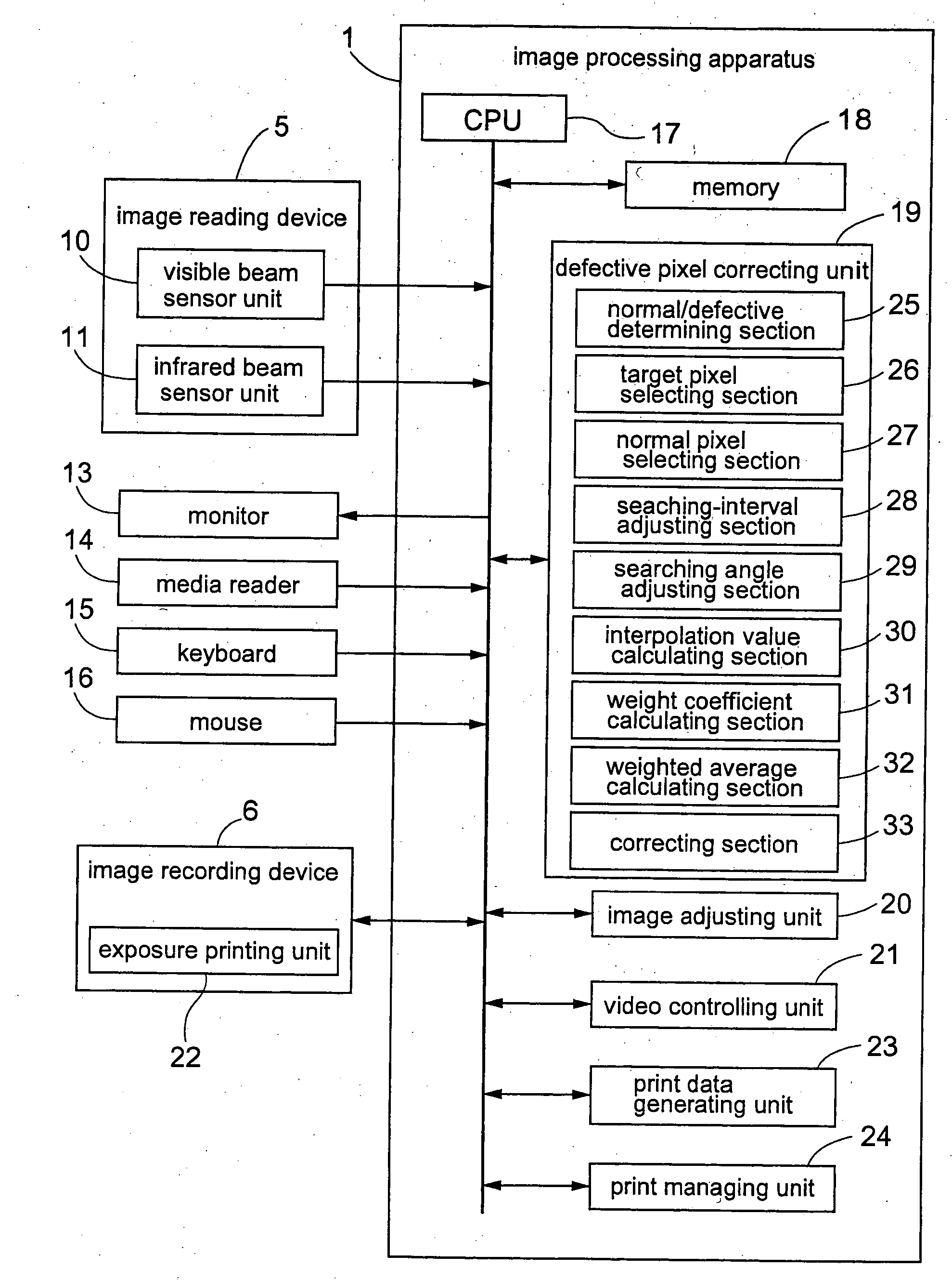 Image processing apparatus and image processing method for correcting image data