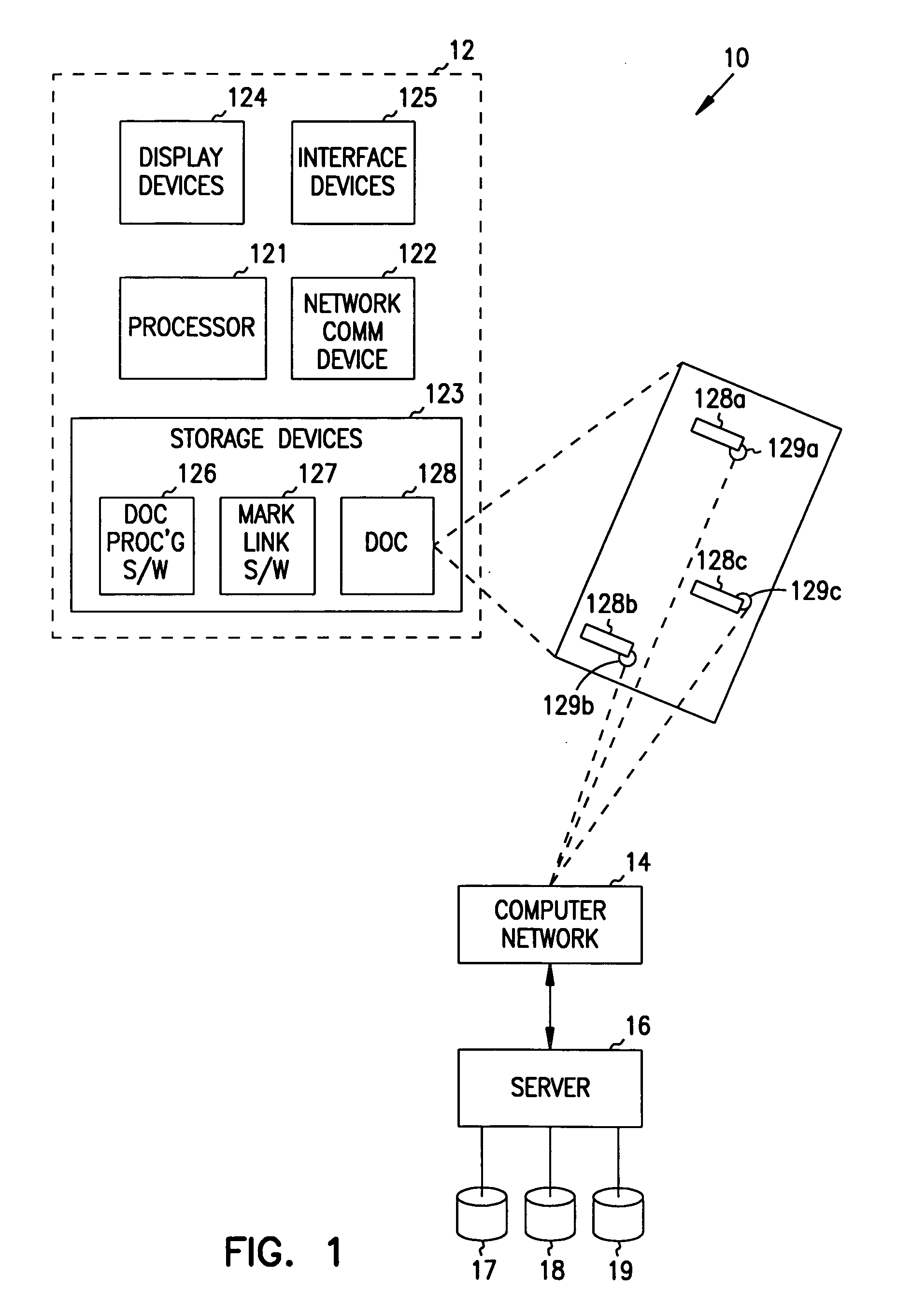 System, method, and software for inserting hyperlinks into documents