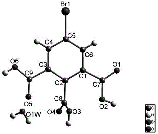 Preparation method of 5-bromine-1,2,3-benzene tricarbonic acid