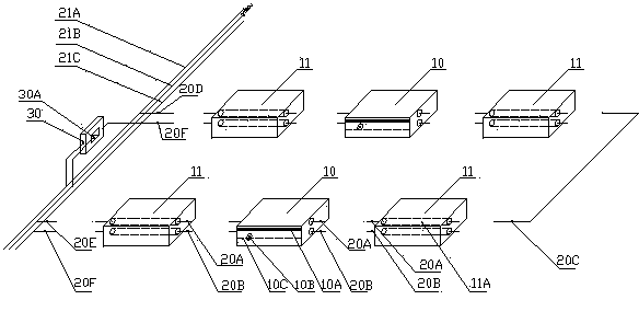 Plug-in type electric connector and monitoring device for carbon crystal electric heating composite floors