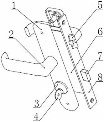 A door lock for the control room of railway stone ballast hopper car