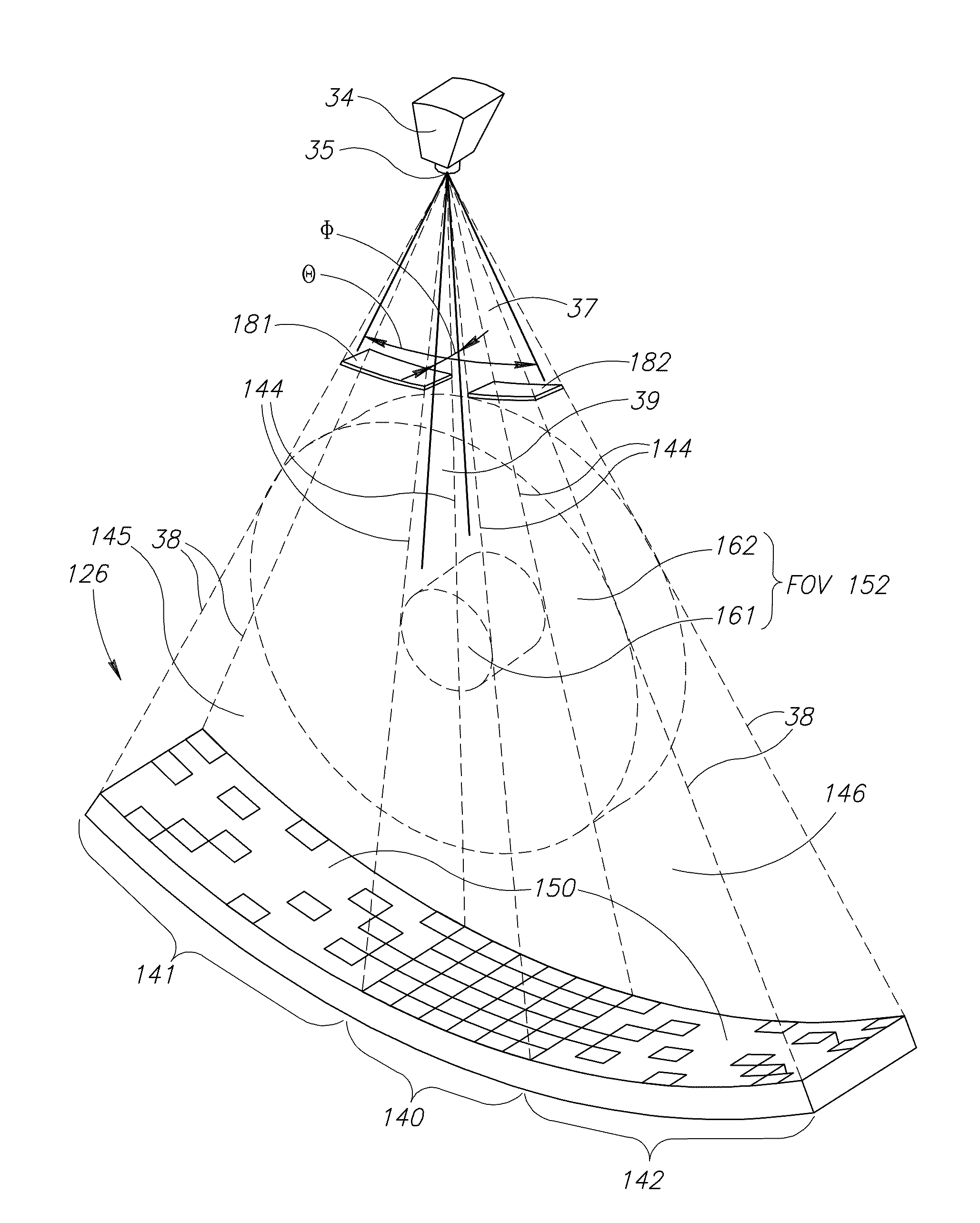 Graded resolution field of view CT scanner