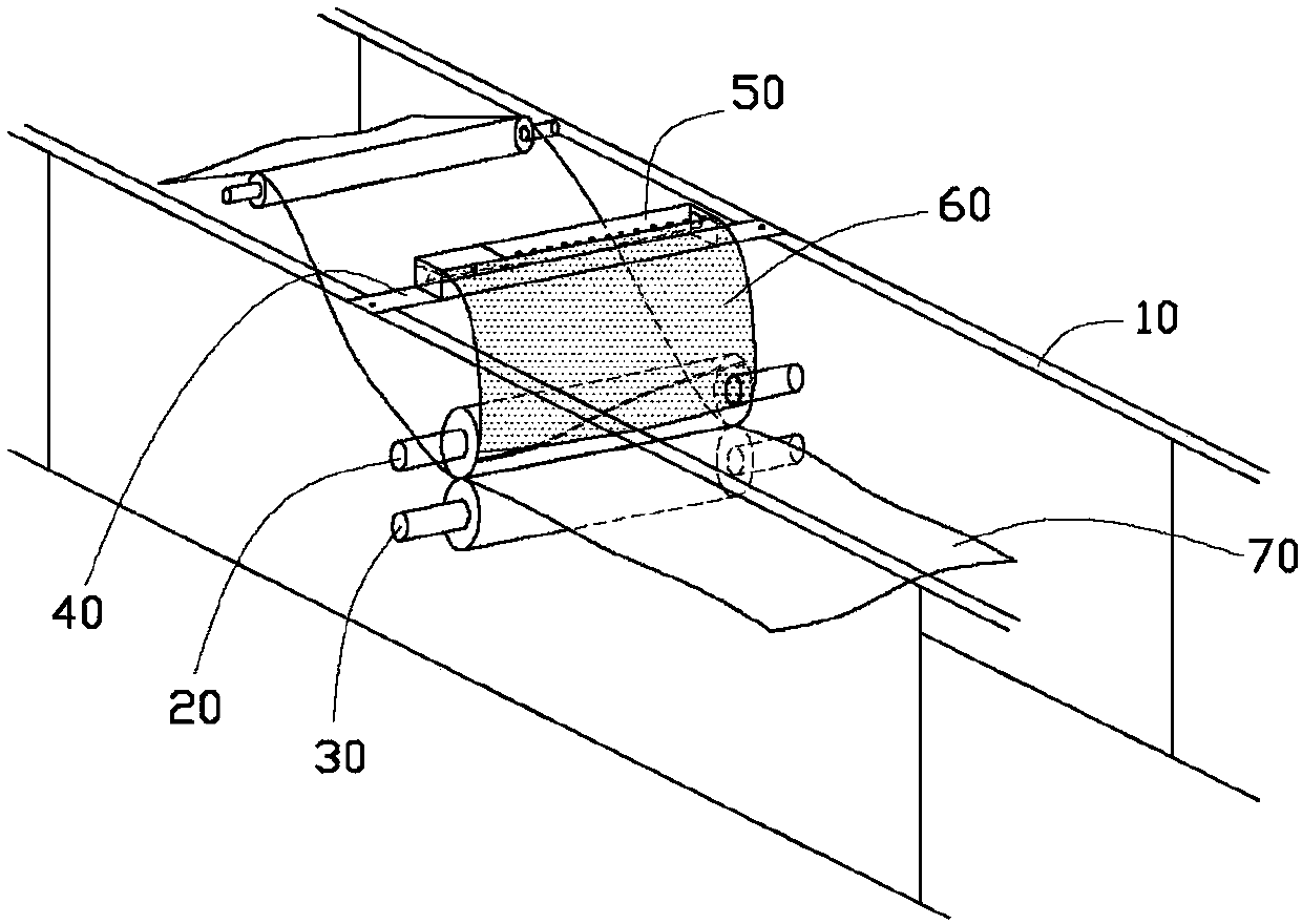 Virtual cutting device and its knife roller cleaning device