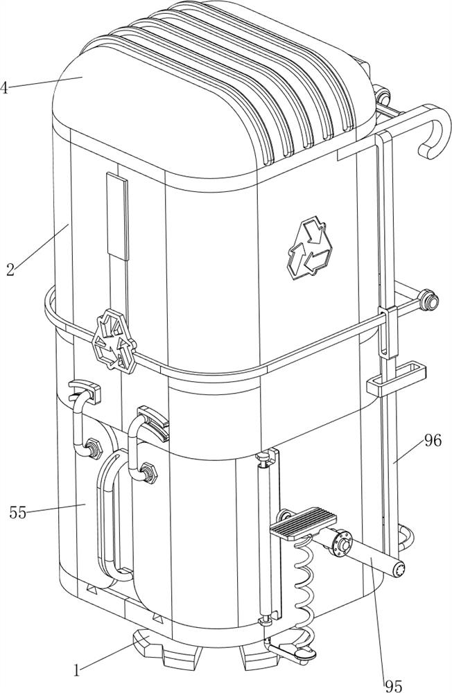 A dry-wet separation treatment device for kitchen waste