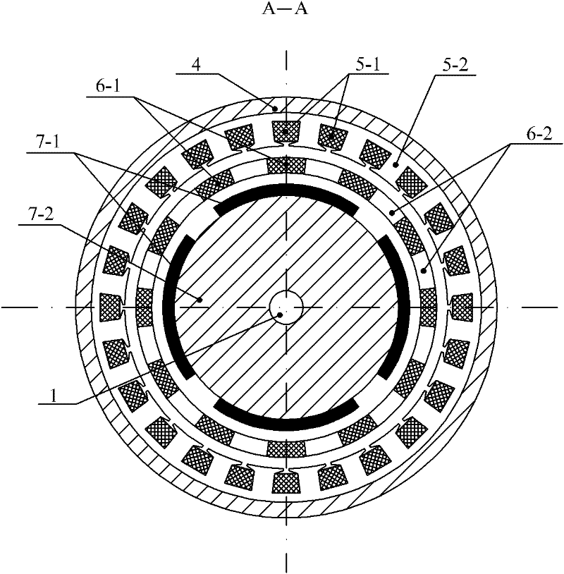 Radial-shaft radial magnetic field modulated brushless composite structure motor