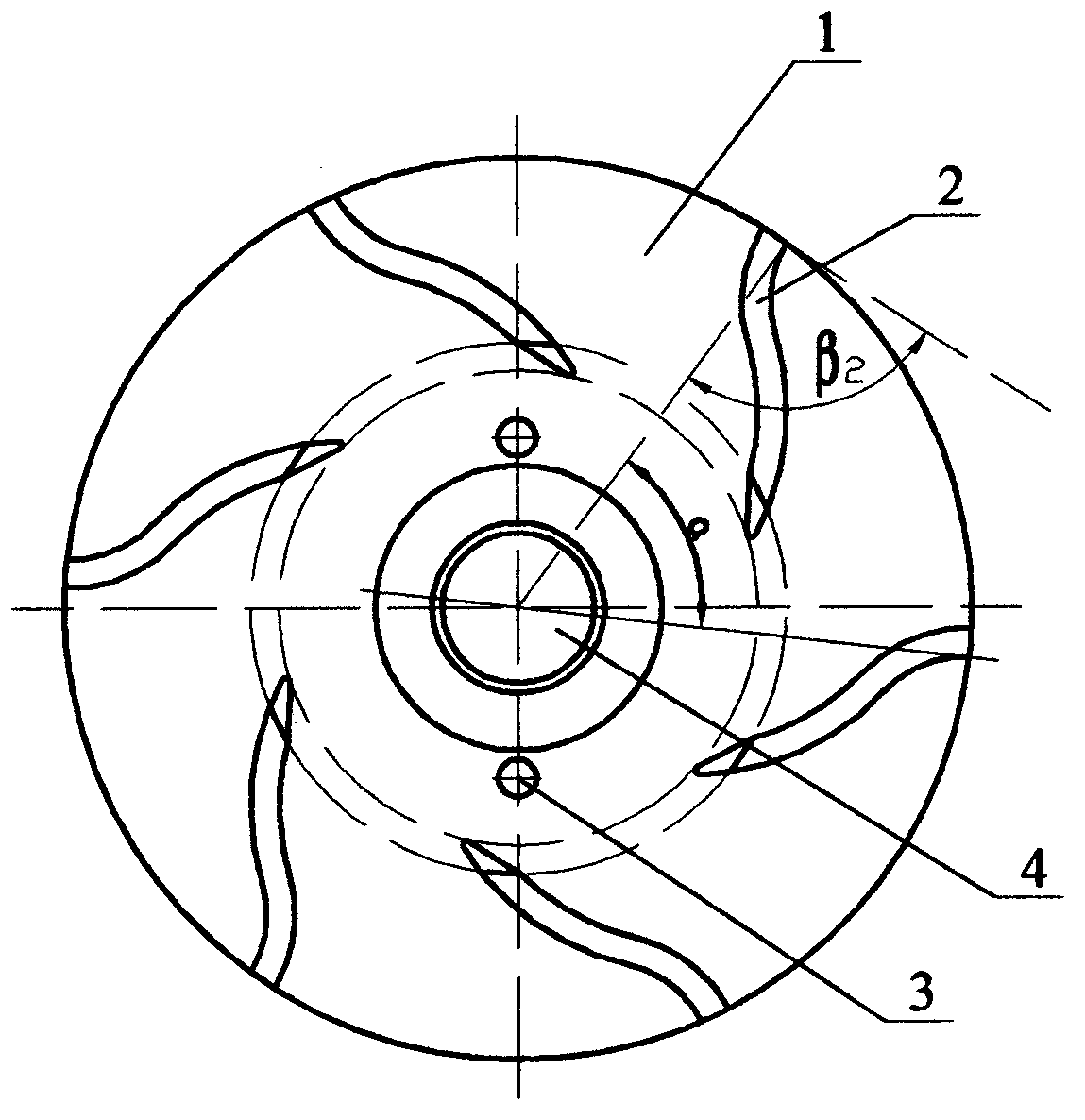 Semi-open impeller supercharge structure