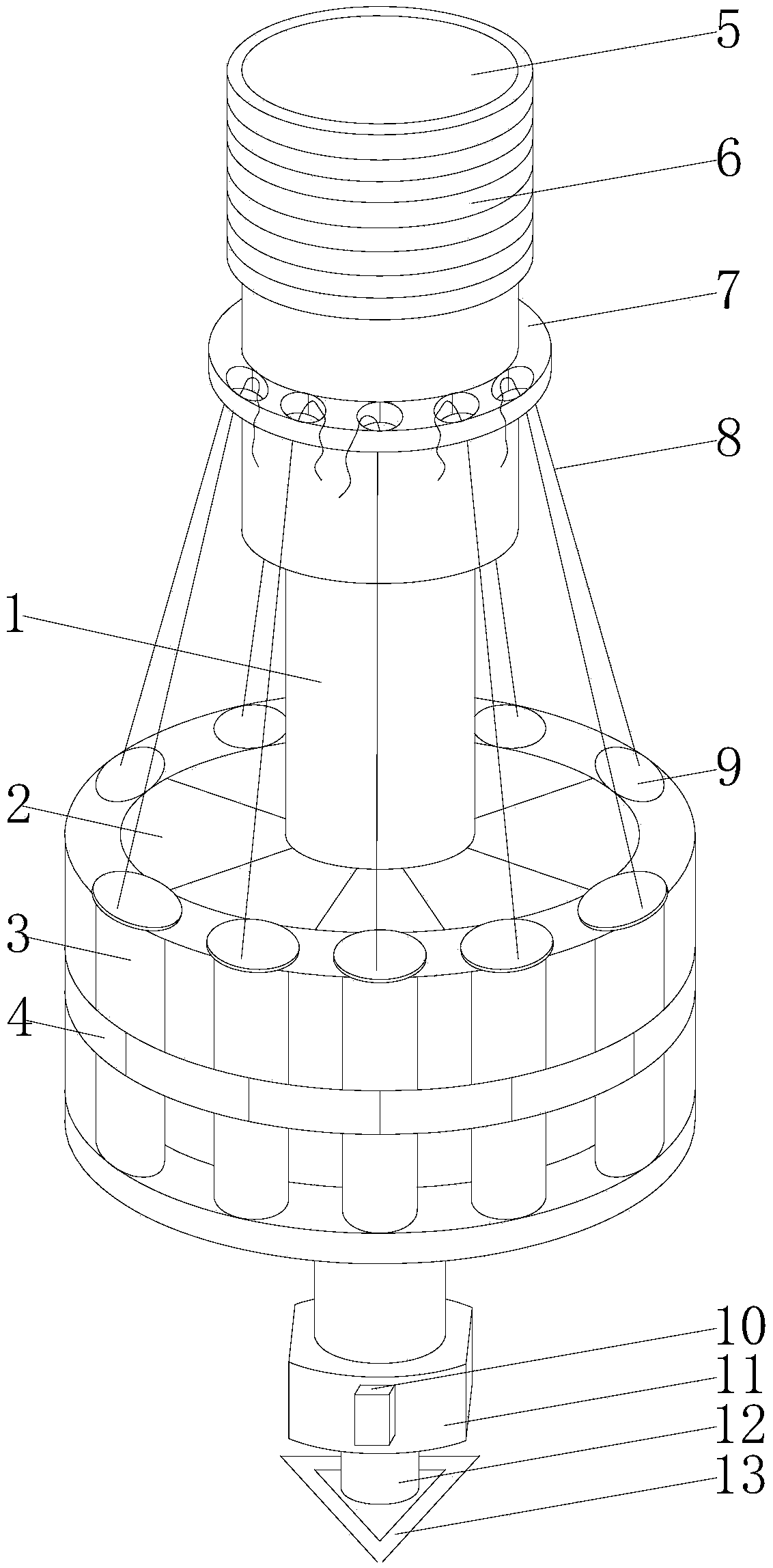 River water quality detection sampling device