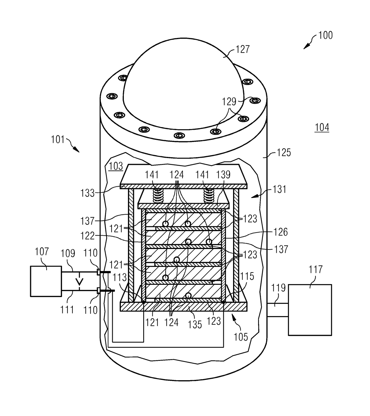 Removing faults from a self-healing film capacitor