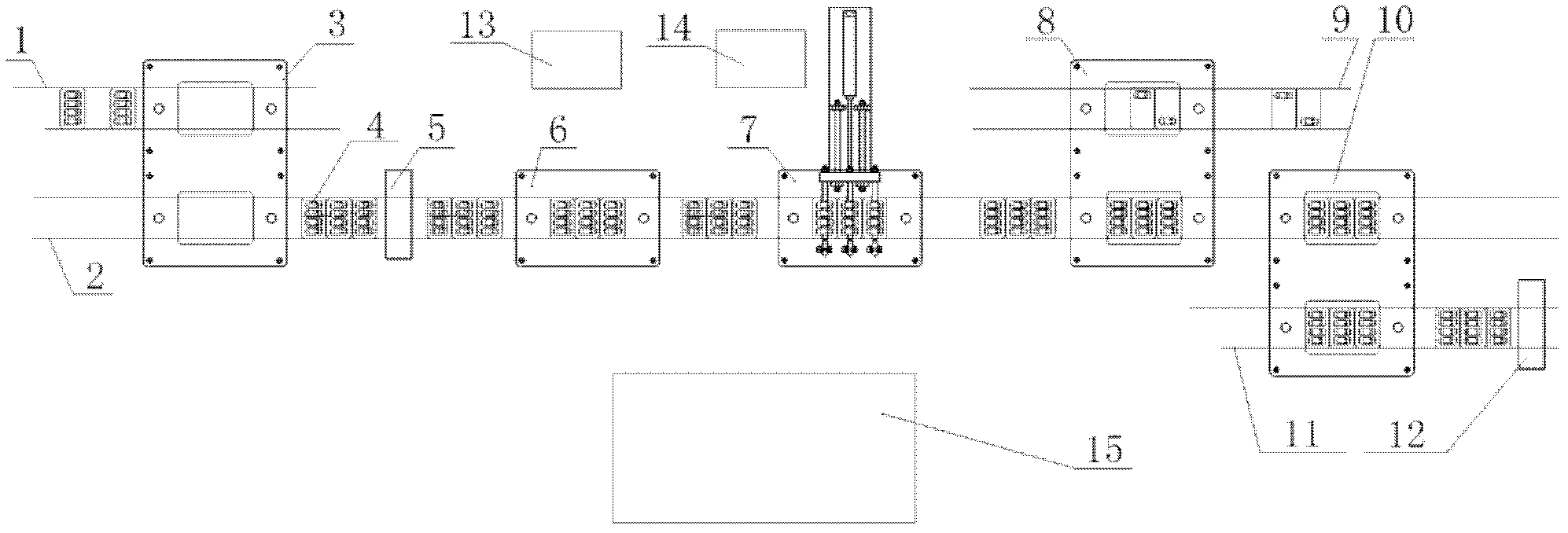 Automatic detection line for mutual inductor