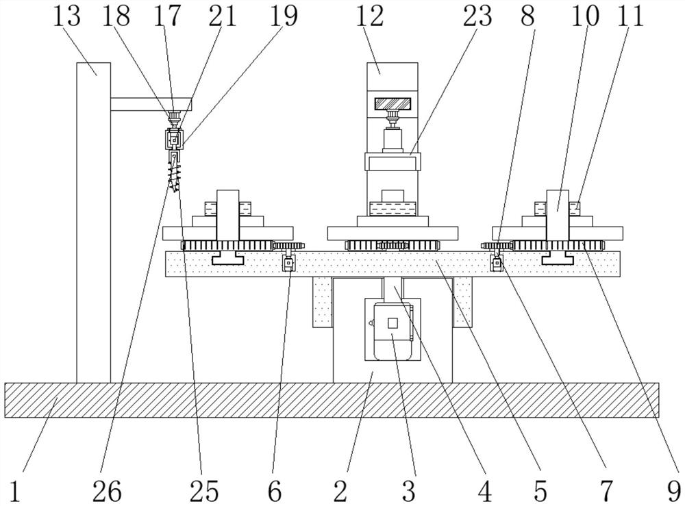 Punching device capable of conveniently punching packaging type mechanical sealing parts for pump