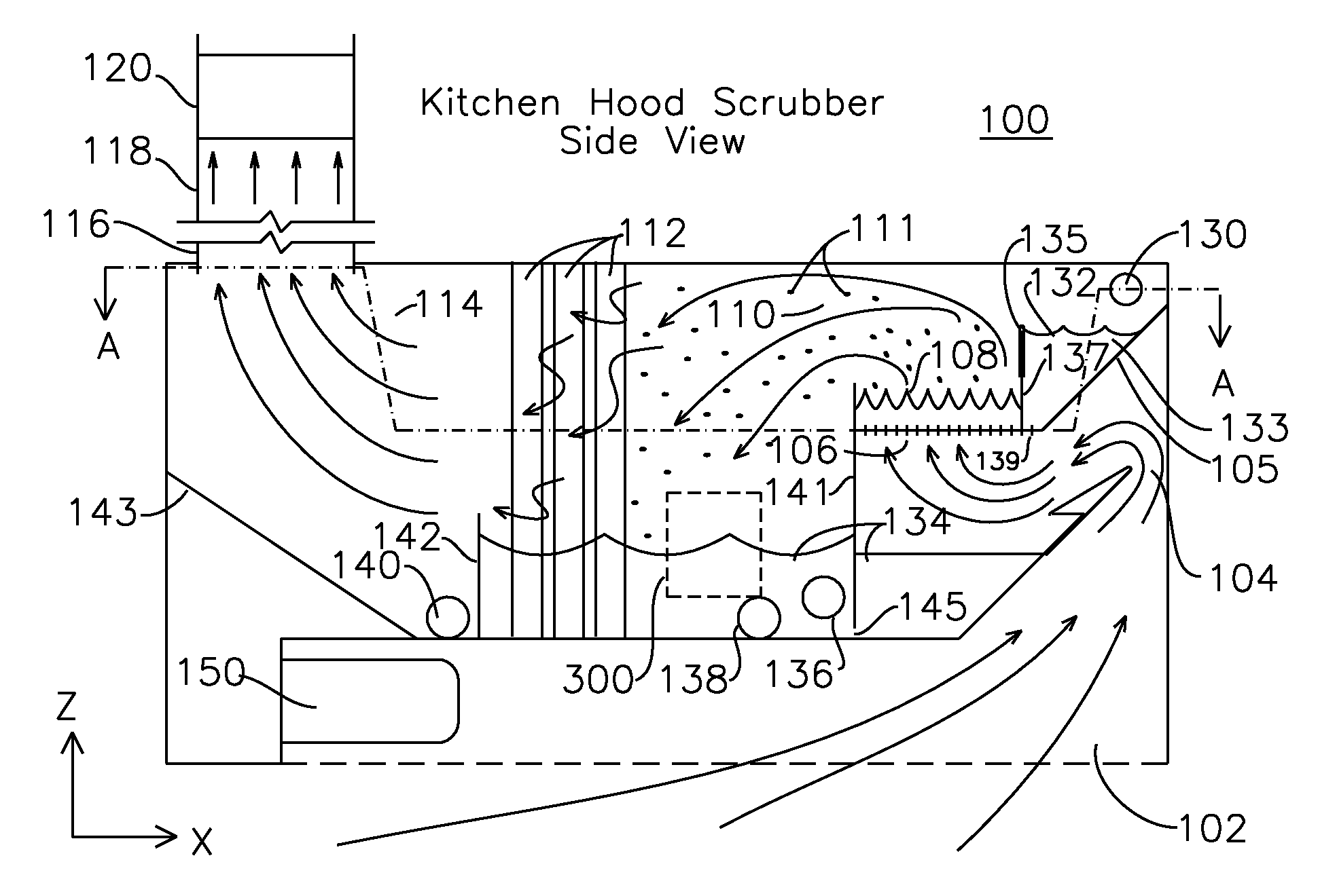 Kitchen Hood Vent and Scrubber