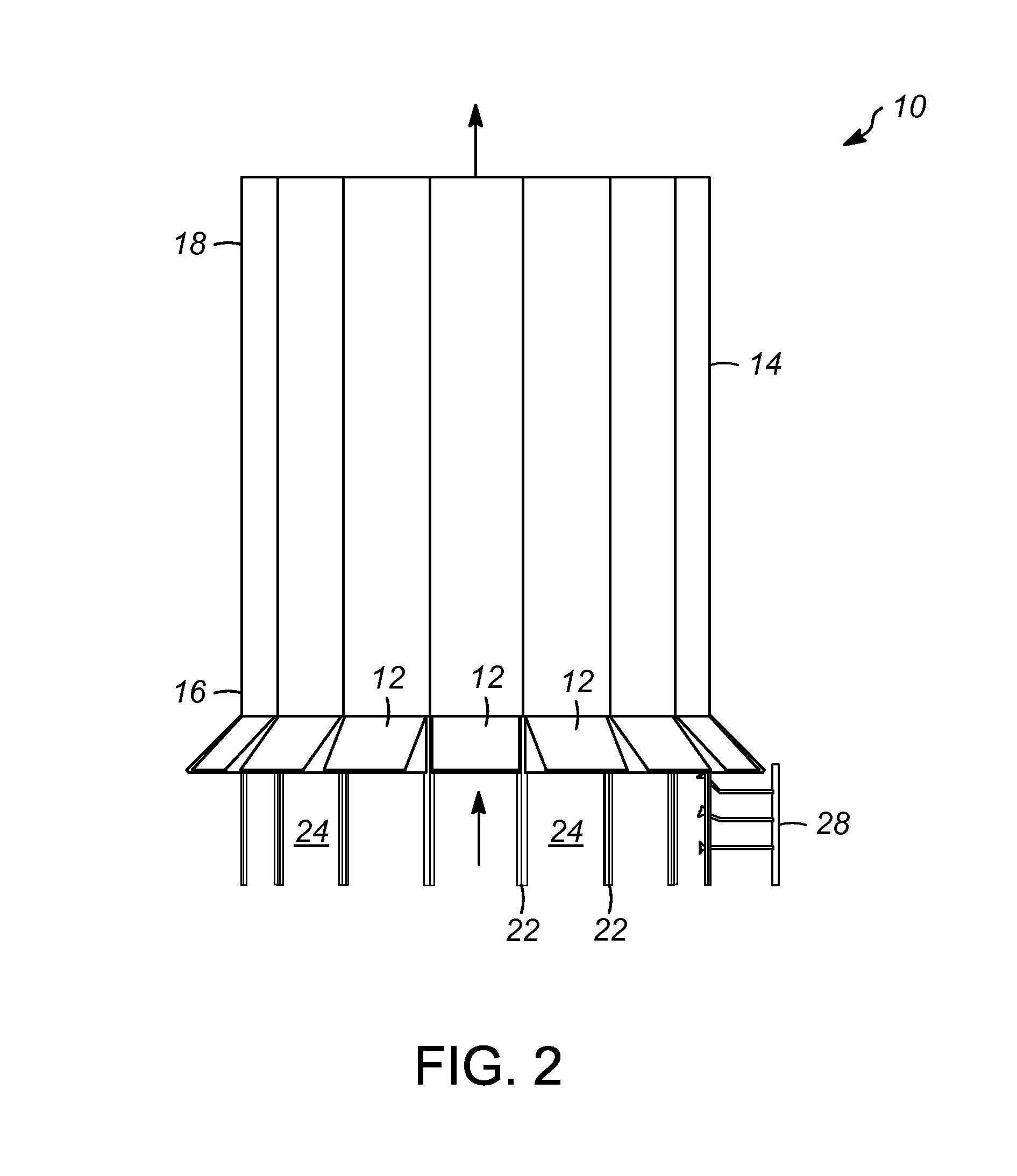 Enclosed flare stack and method of flaring waste gas