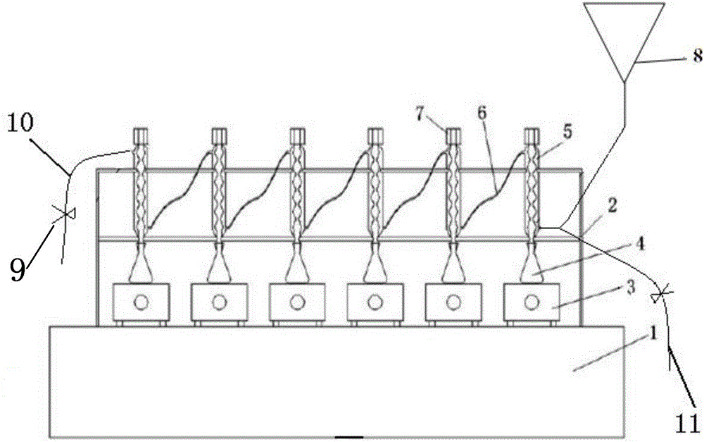 Washing device of COD reflux condensing tube and washing method thereof