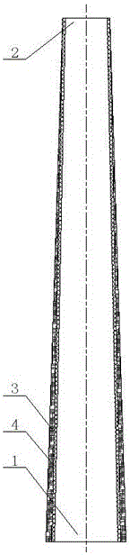 Preparation method of glass fiber winding composite tapered electric pole