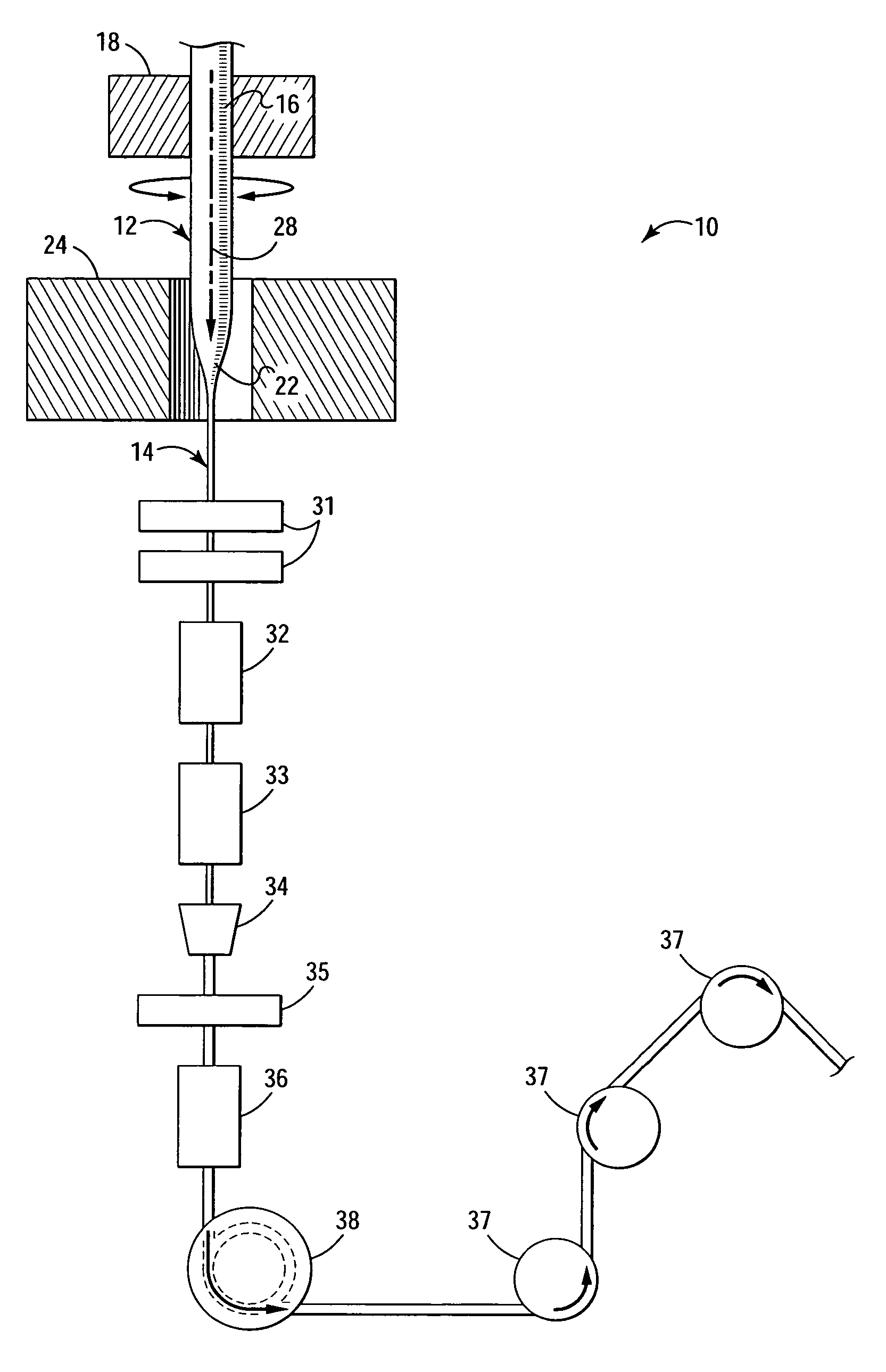 Apparatus and method for manufacturing optical fiber including rotating optical fiber preforms during draw