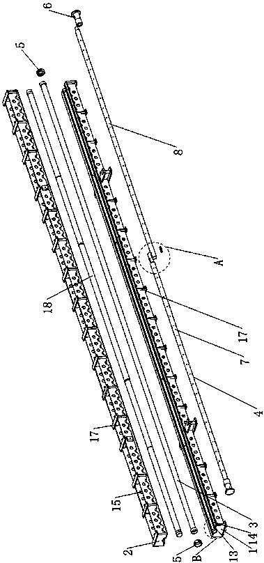 A method for preparing composite material pipe by using inner expansion method forming mold