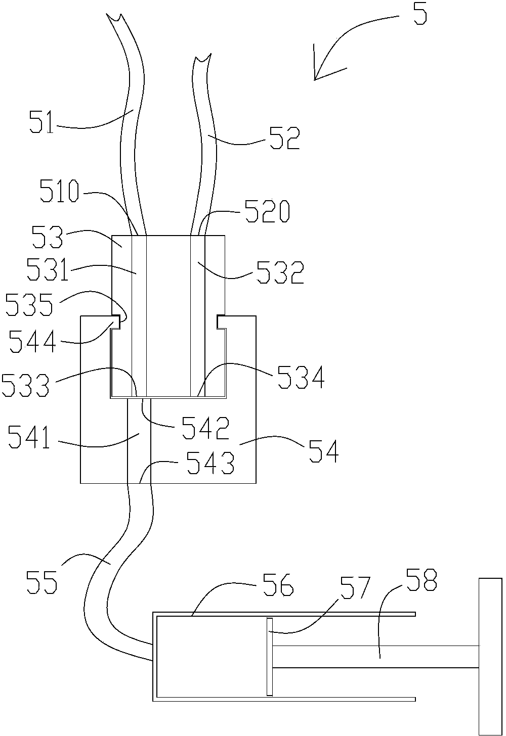 Pressure-balanced type portable device for soil gas collection