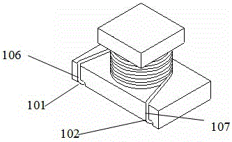 Molded power inductor element and manufacturing method
