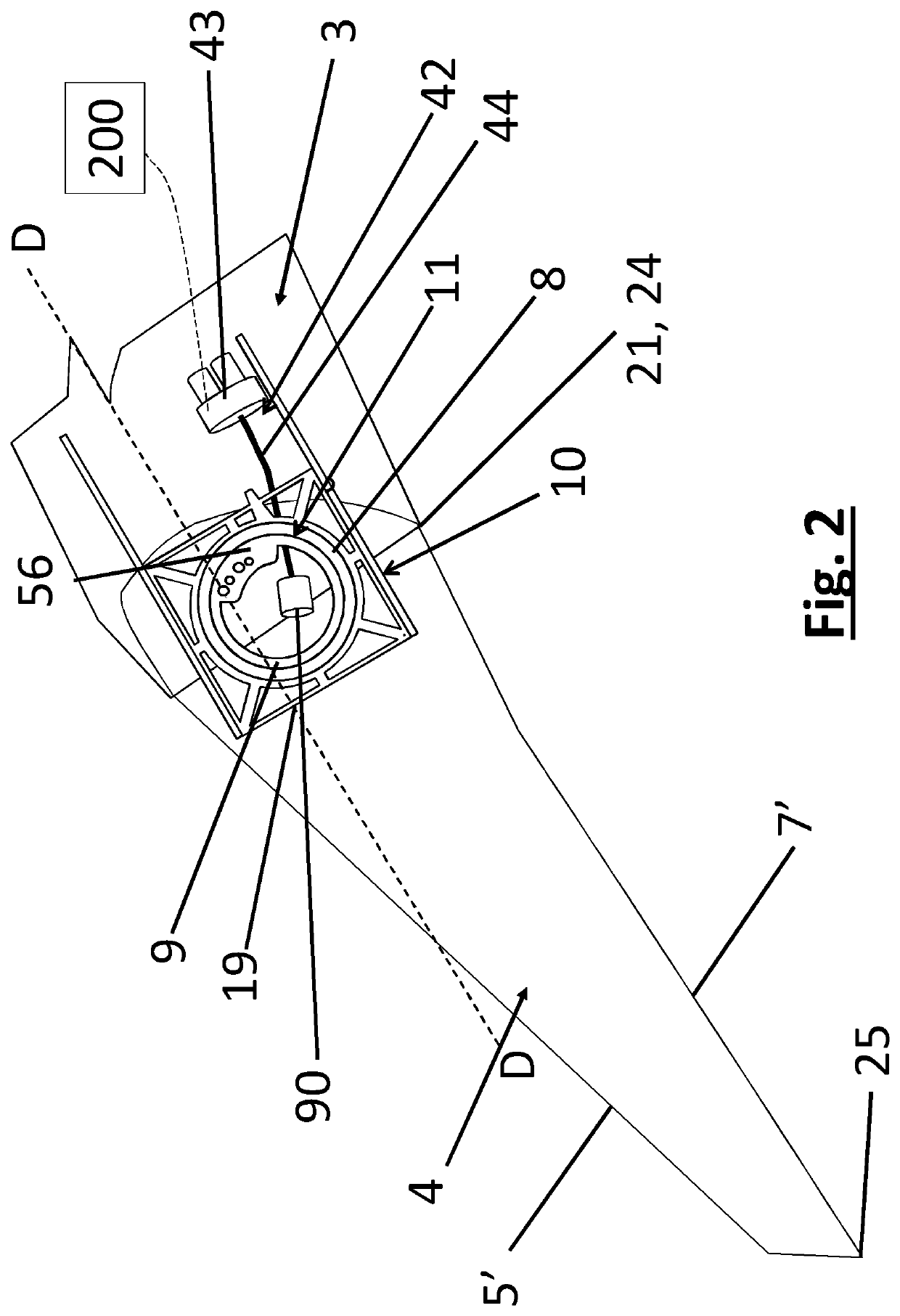 Rotational joint for an aircraft folding wing