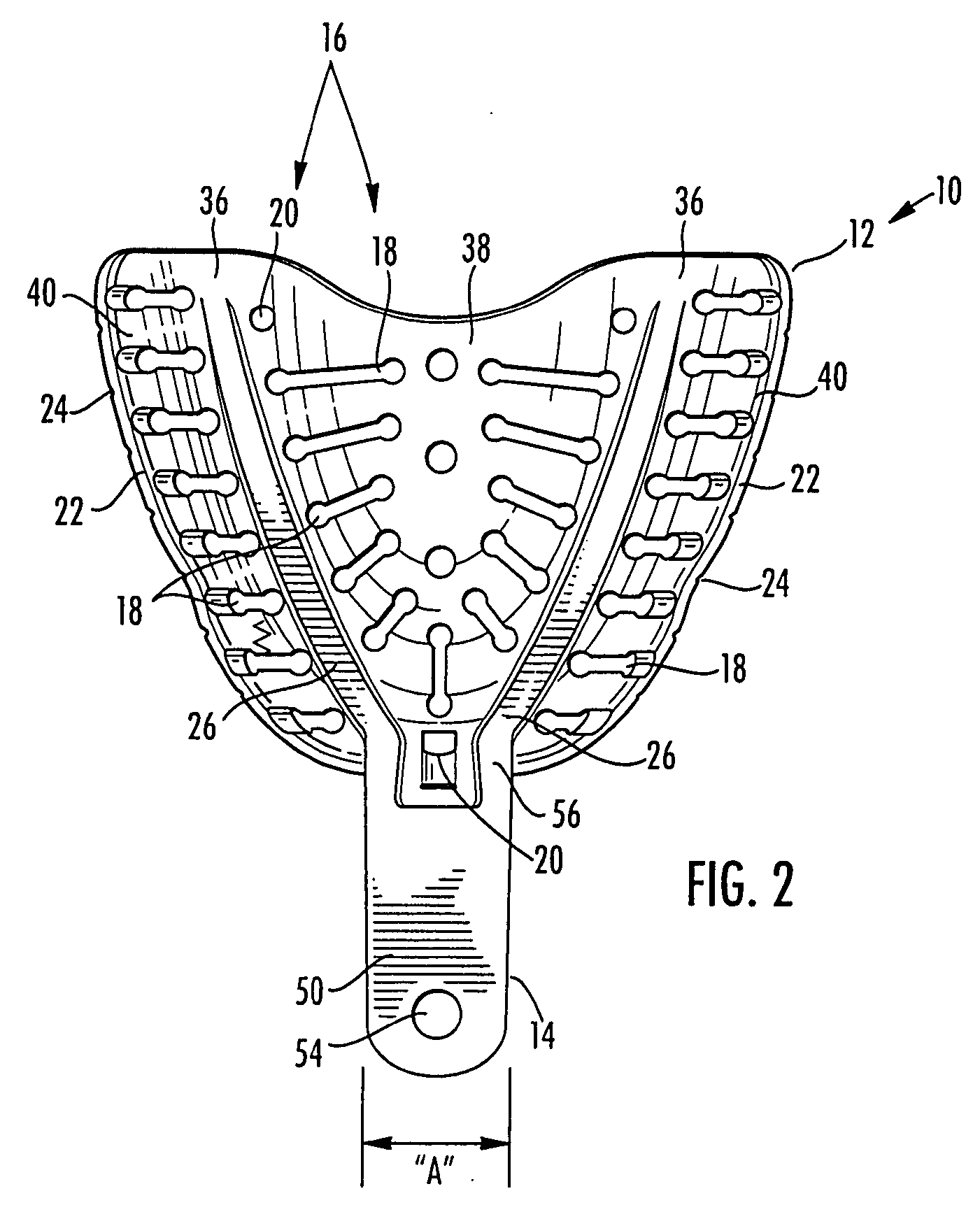 Dental tray for obtaining dental impression of edentulous patient