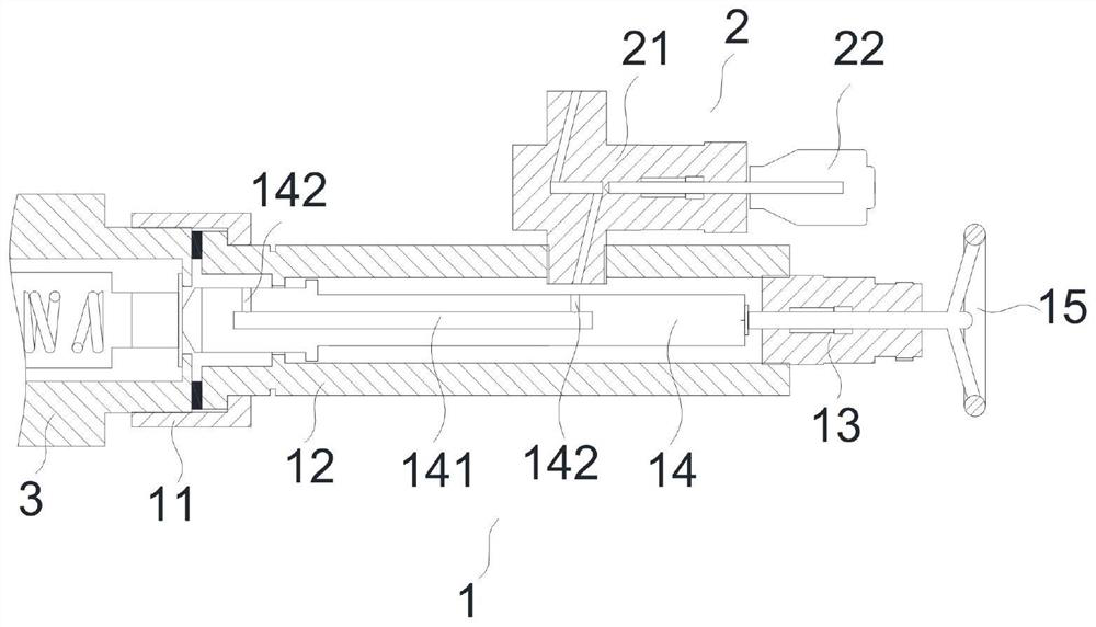 Portable needle type exhaust connector and sulfur hexafluoride density relay calibration method