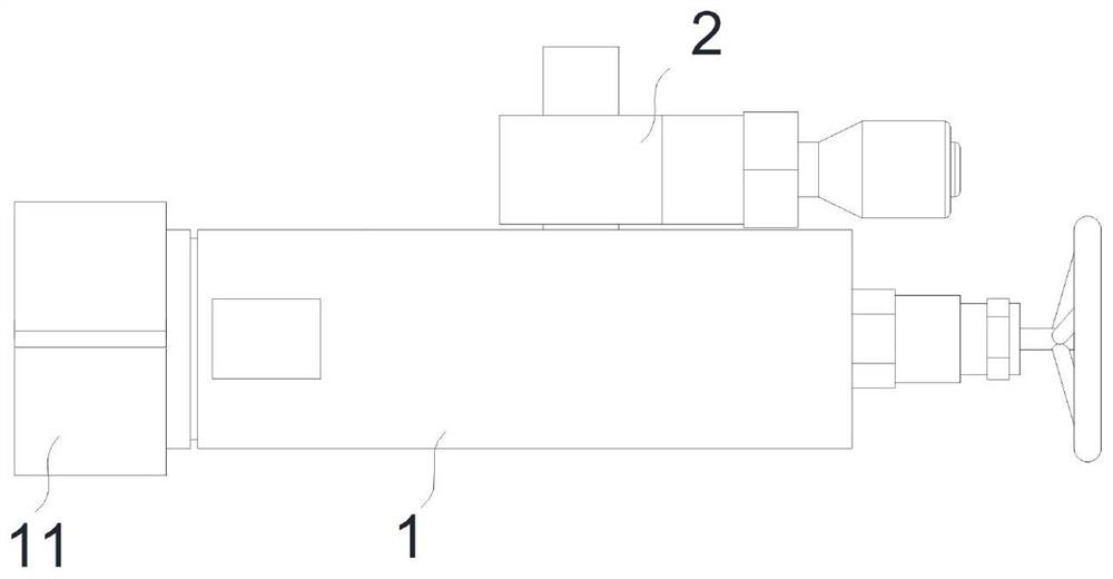 Portable needle type exhaust connector and sulfur hexafluoride density relay calibration method