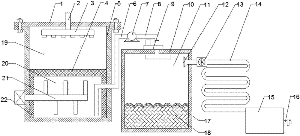 Evaporative industrial sewage treatment and recovery device