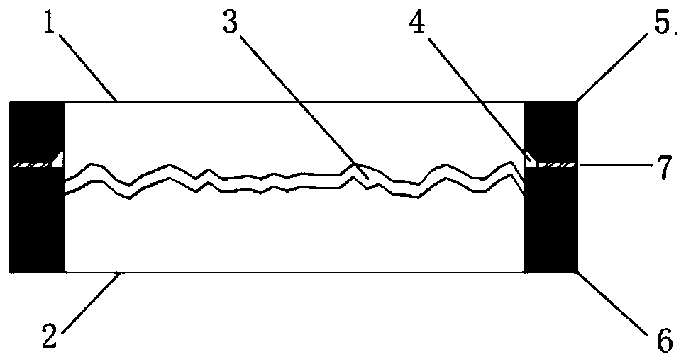 Rough crack changing opening degree for visualization experiment and manufacture method thereof