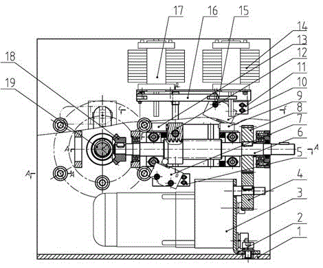 A stepless adjustable stroke isolation switch electric device transmission mechanism