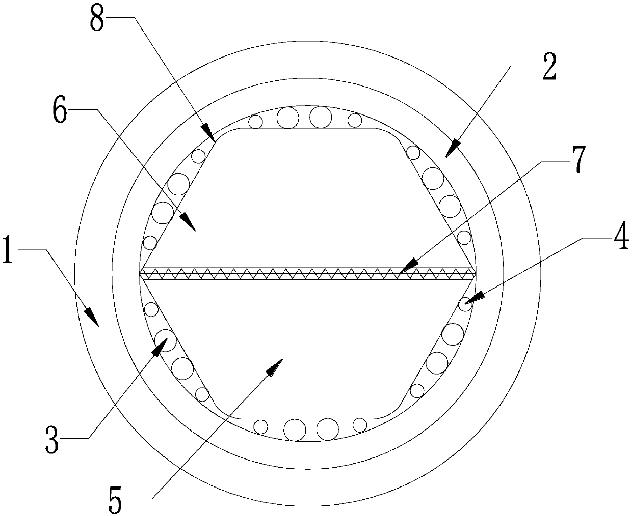 Double-channel reinforced composite pipe