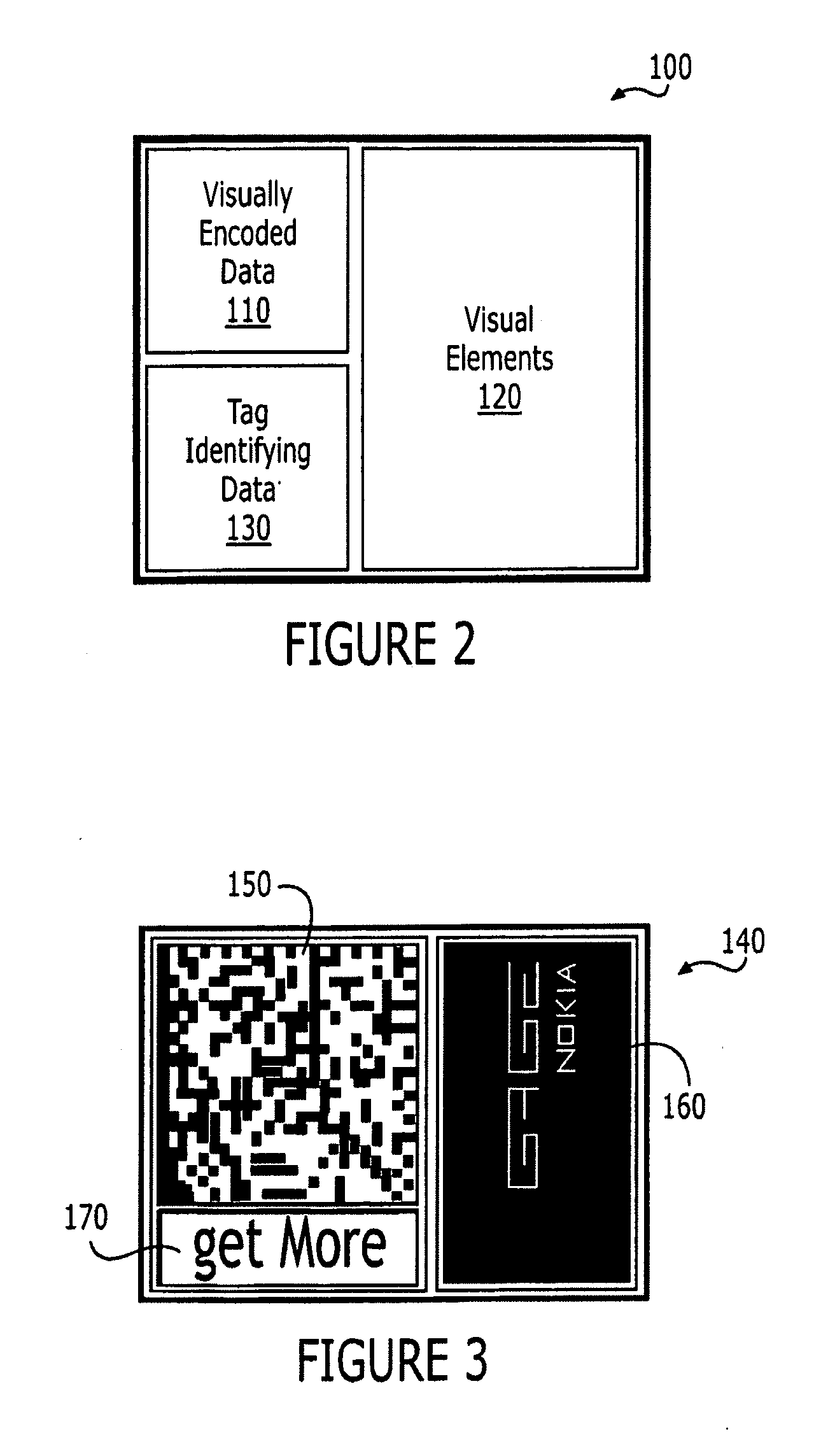 Methods, devices and computer program products for capture and display of visually encoded data and an image