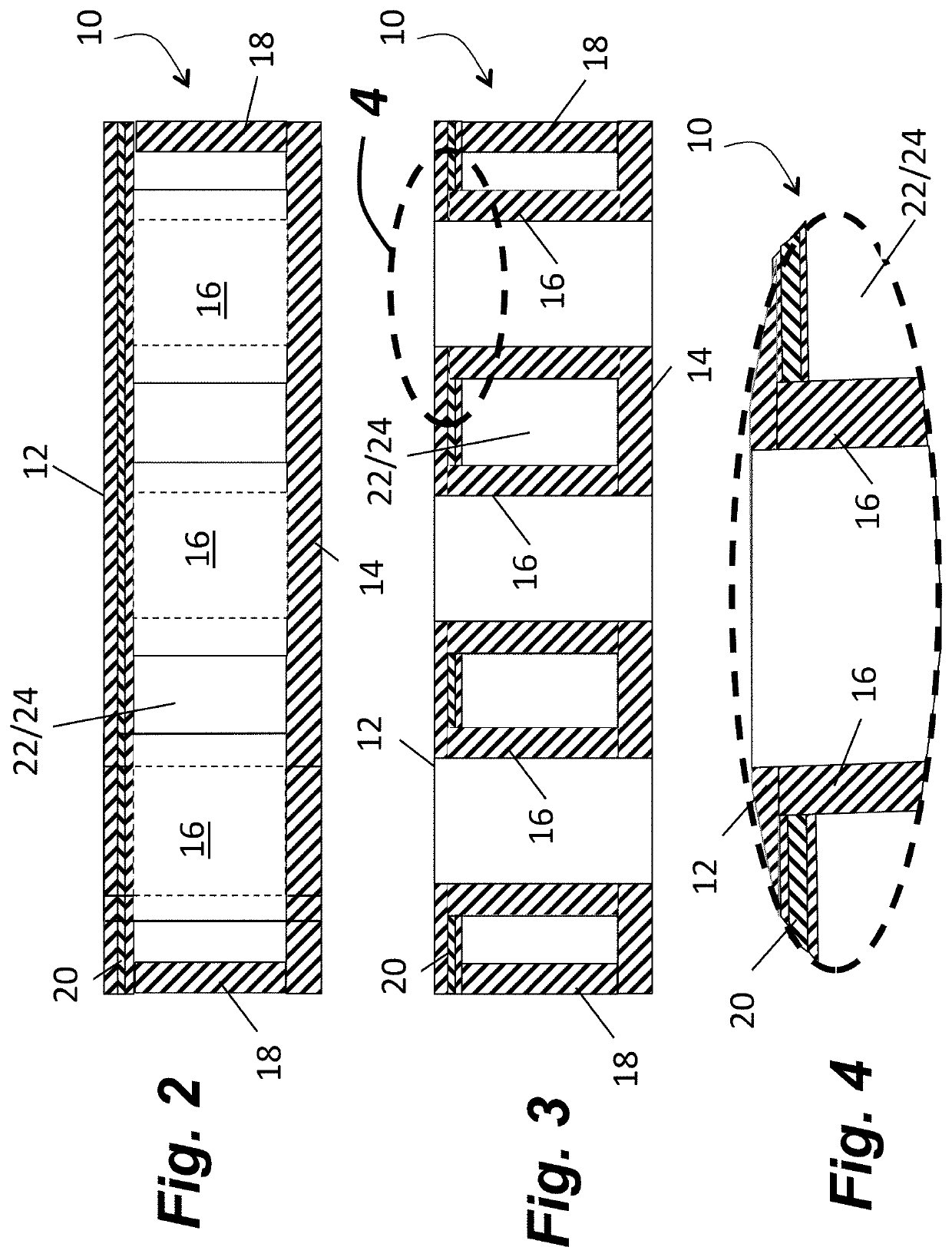 Fiber-reinforced impact-dissipating liners and methods for fabricating fiber-reinforced impact-dissipating liners