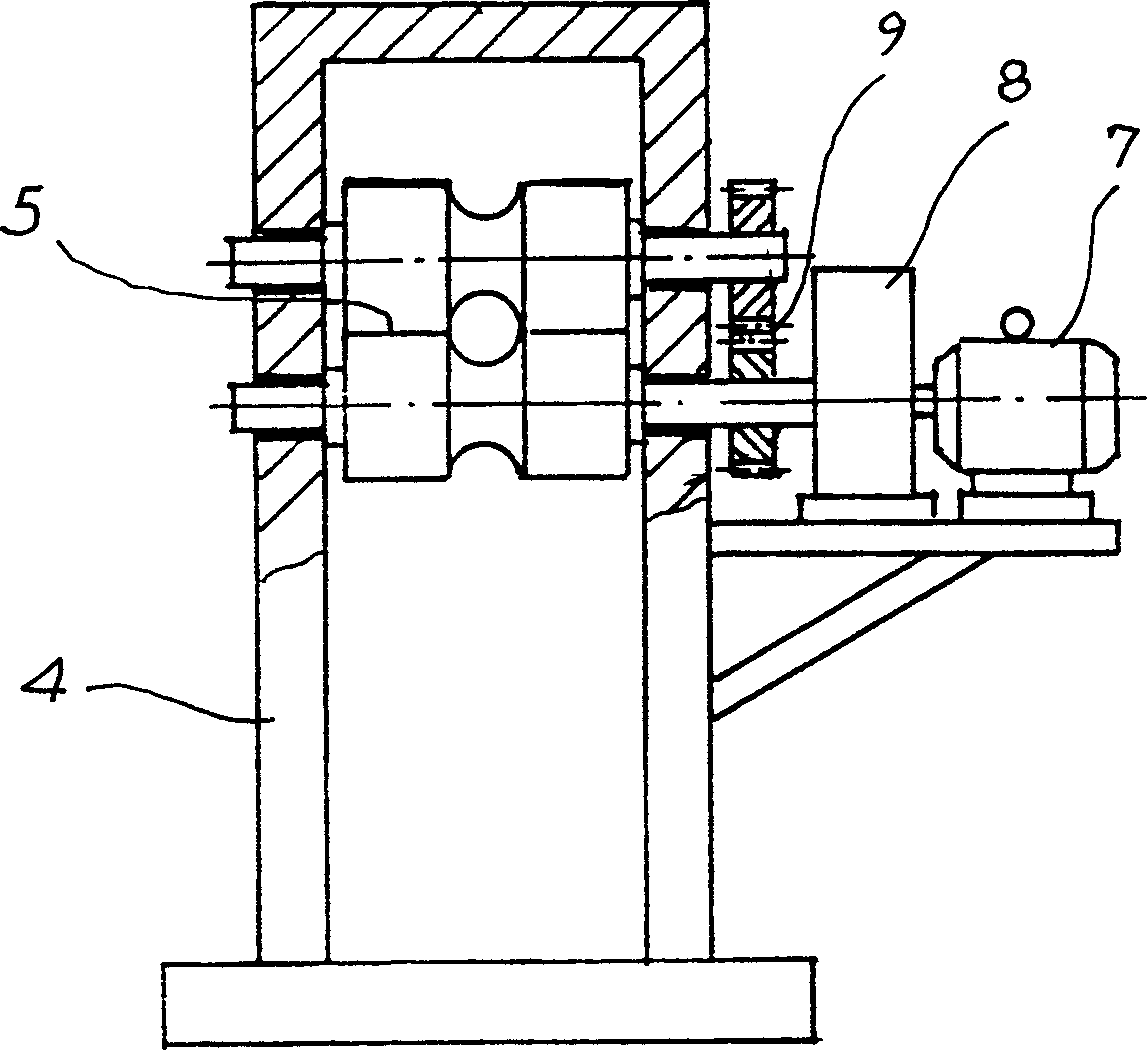 Composite working technology of steel wire heat treatment and straigthening and device thereof