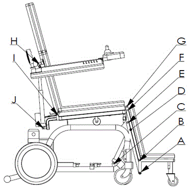 Standing and lying type wheelchair with turnover function