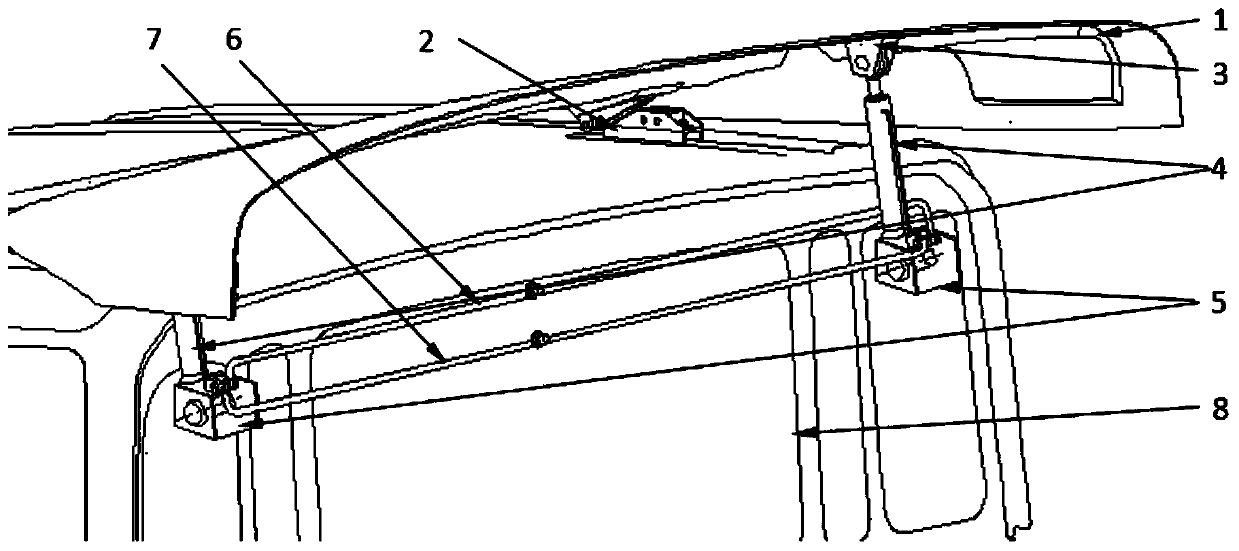 Cab roof deflector device