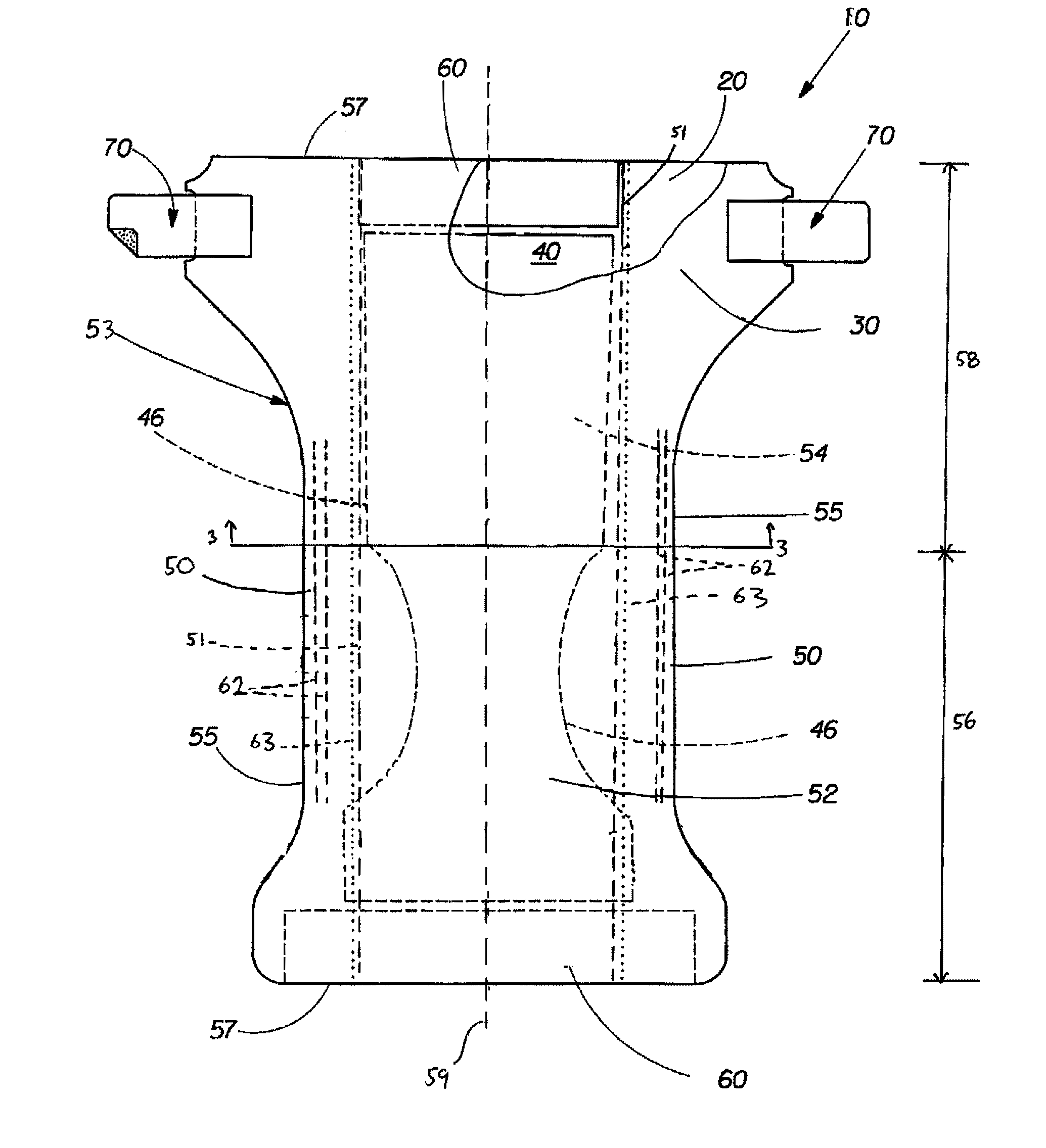 Hydrophobic surface coated material for use in absorbent articles