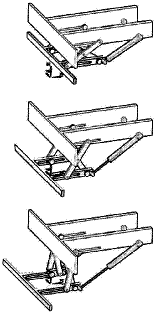 Pedestrian protection system in the front lower part of muck truck