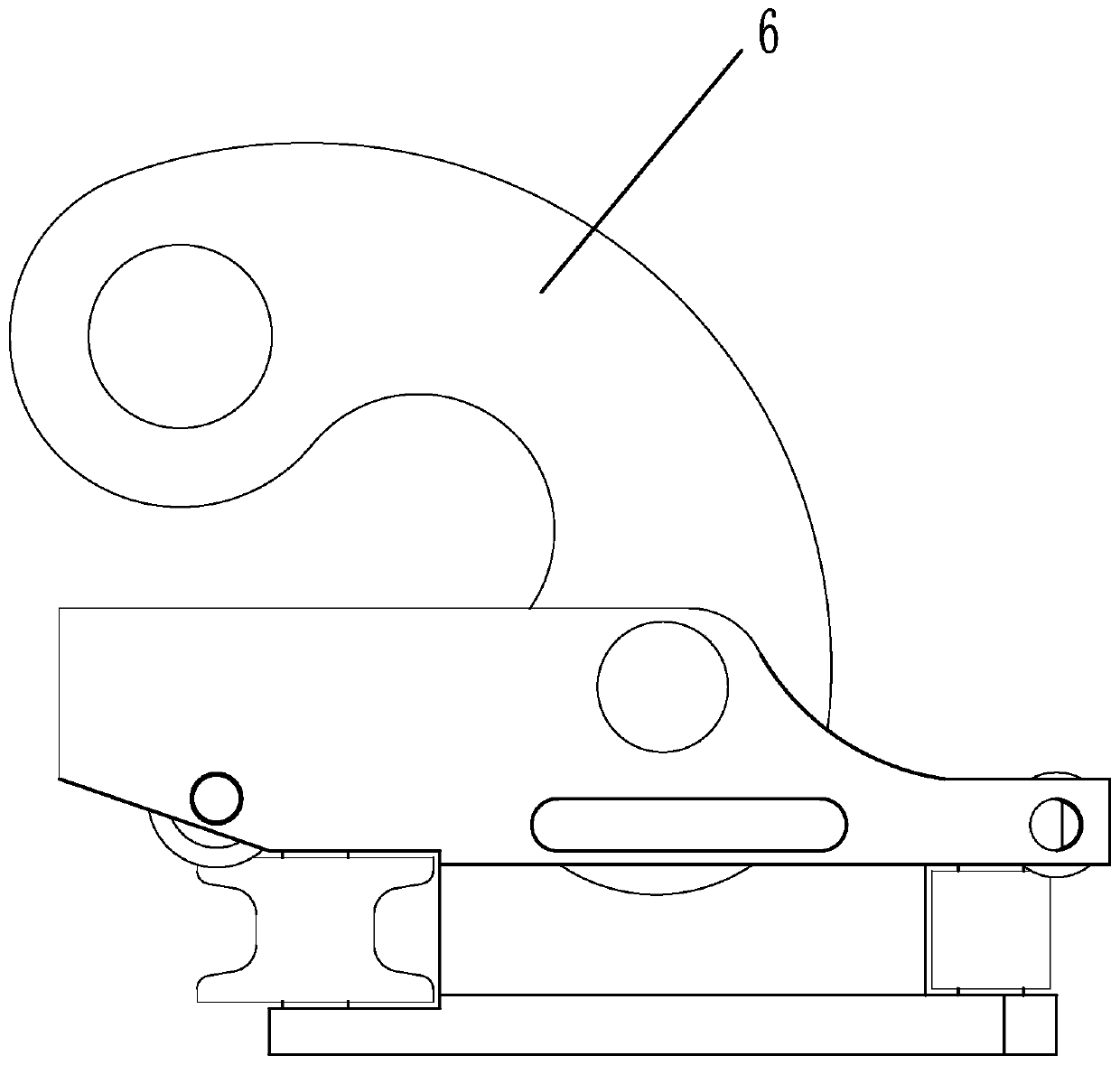 Anti-falling guide rail inspection device for electric power operation and maintenance