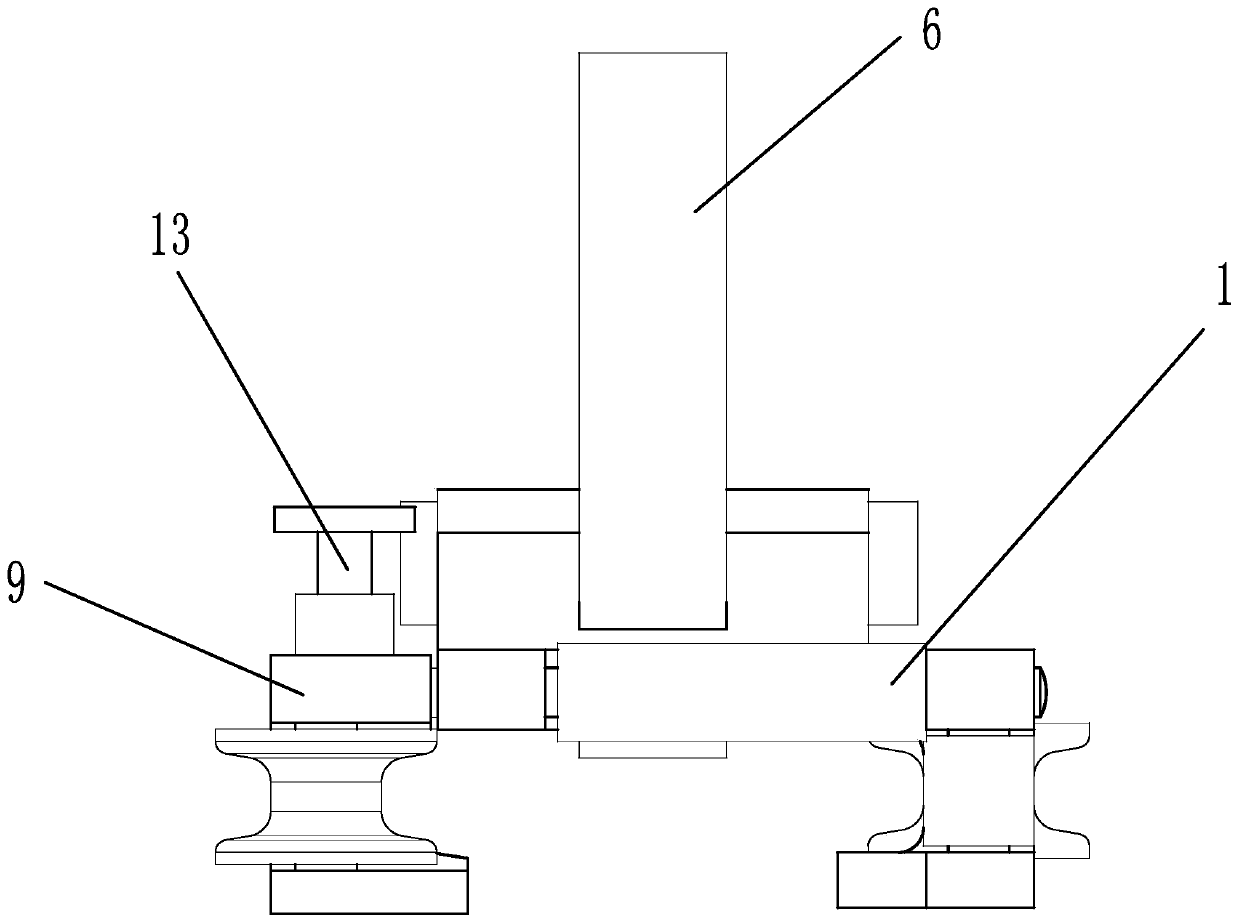 Anti-falling guide rail inspection device for electric power operation and maintenance