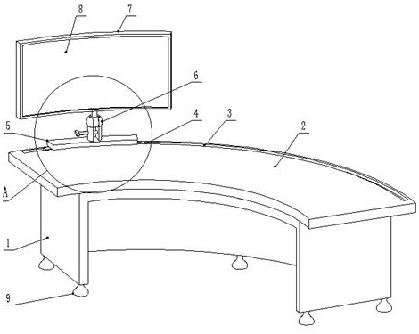 Multifunctional editing table for movie and television media