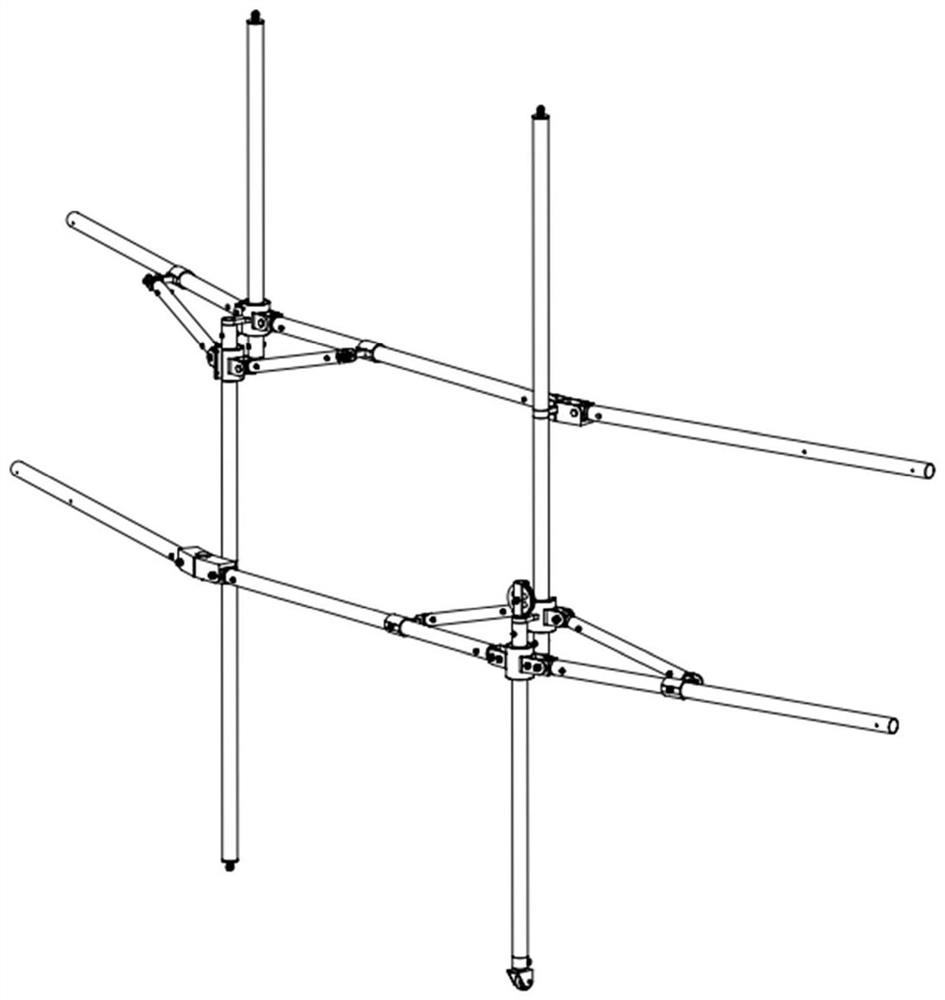 A mesh loop deployable antenna and antenna truss