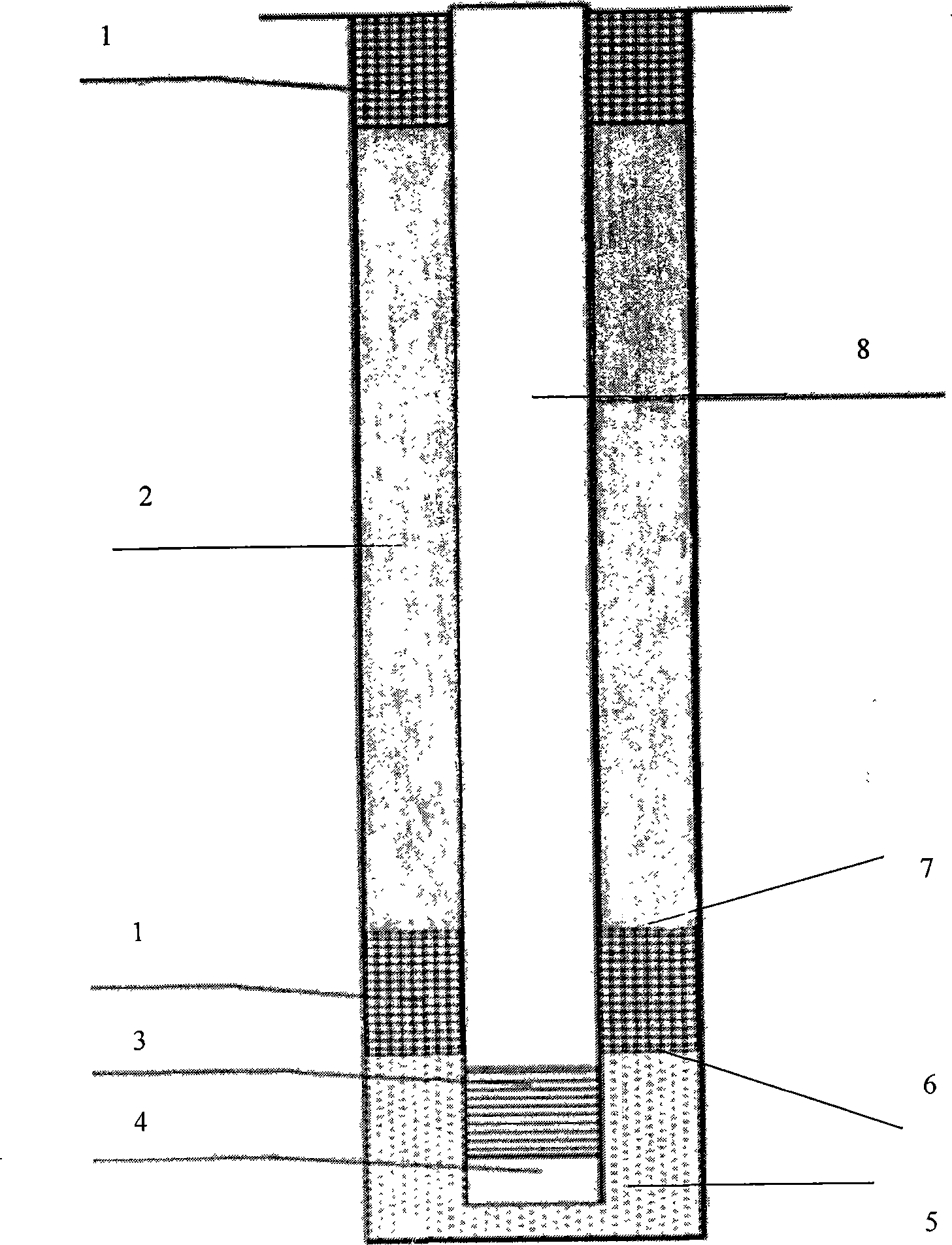Well completion method of ground dipping uranium extracting process well