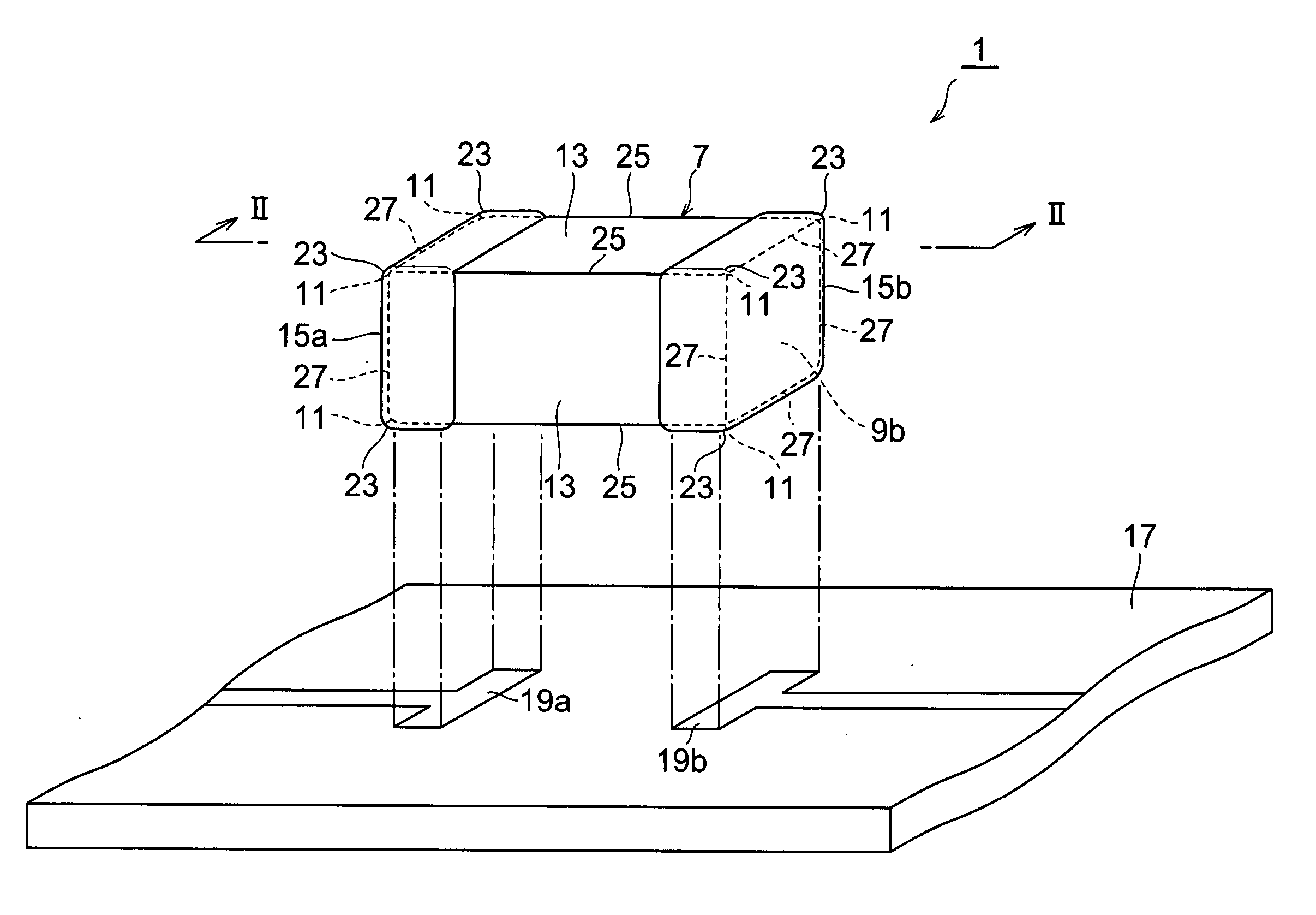 Surface mounted electronic component