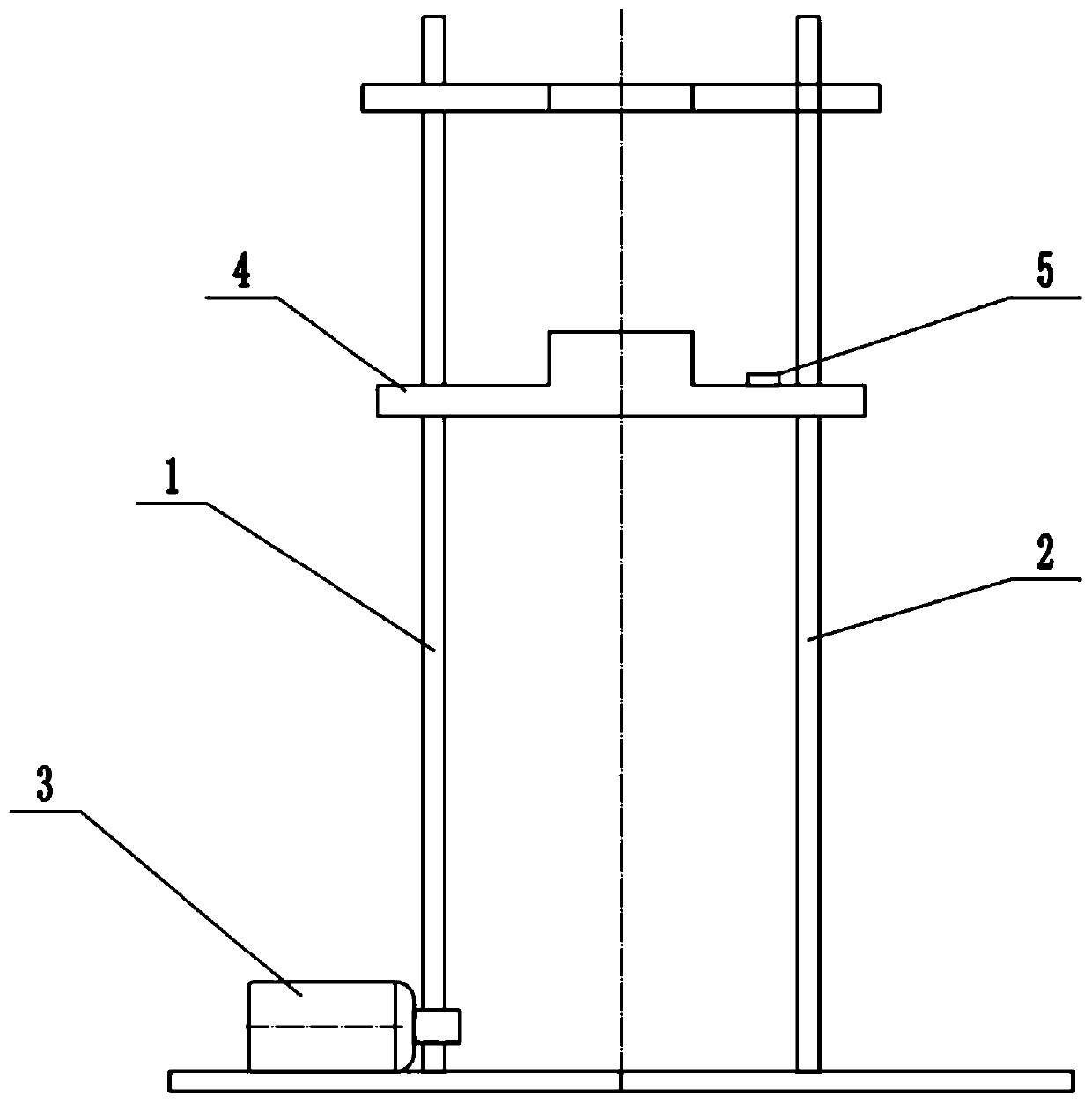 A synchronous lifting device for mox batch sintering furnace