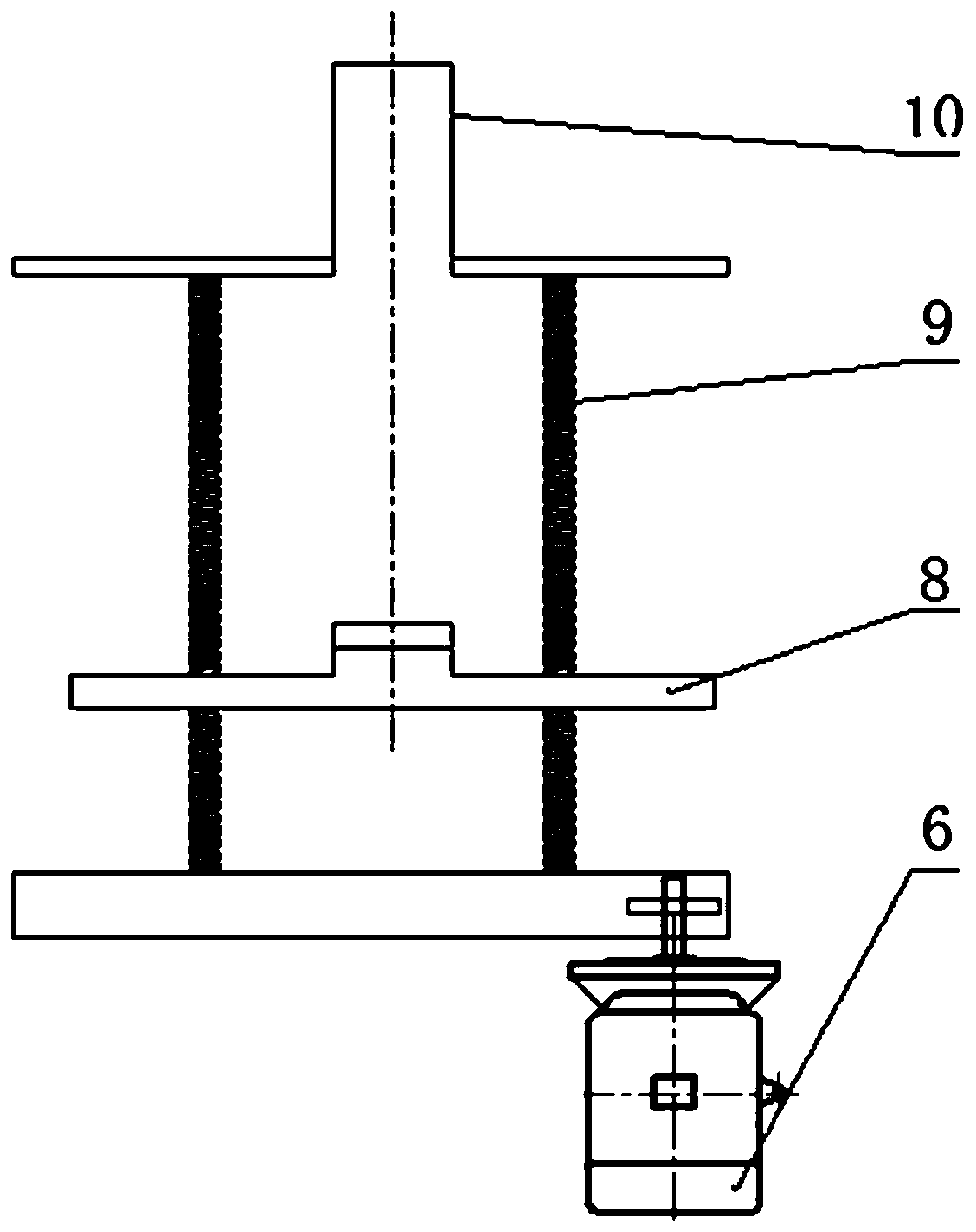 A synchronous lifting device for mox batch sintering furnace