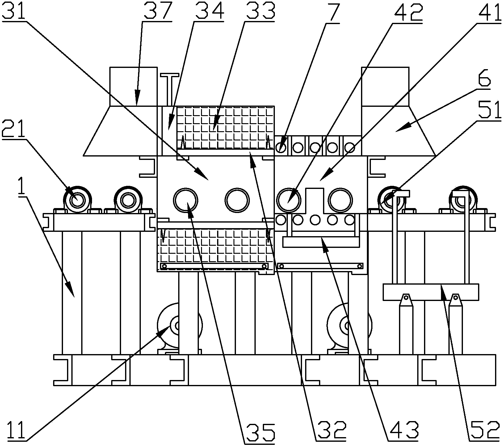 Continuous roller-hearth type furnace